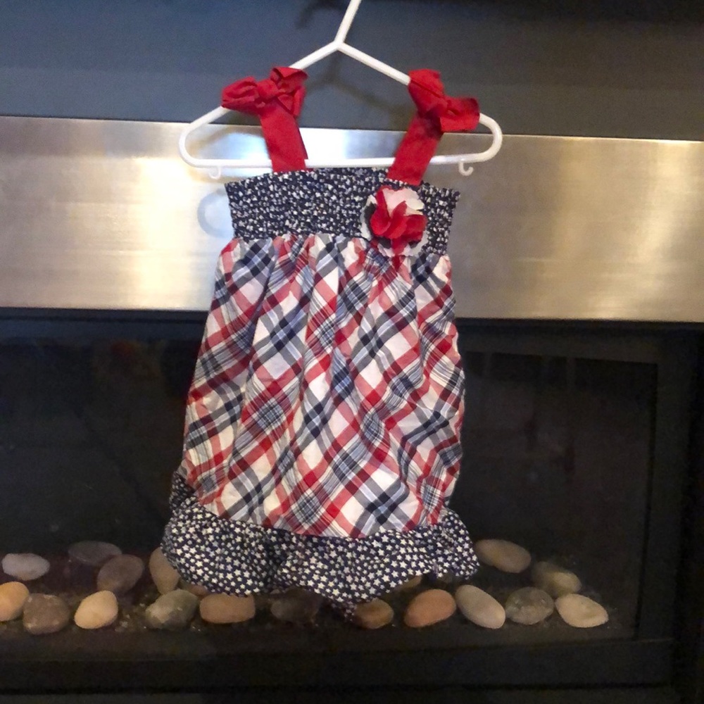 Adorable 4th of July patriotic USA dress